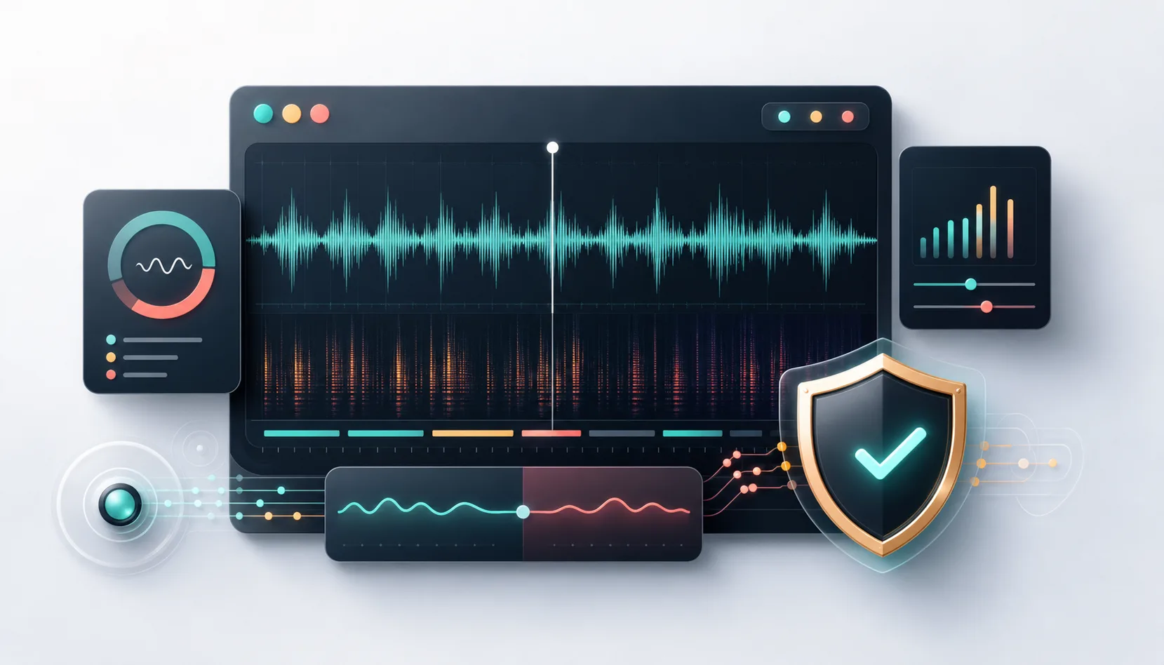 Waveform used to review a suspected cloned voice